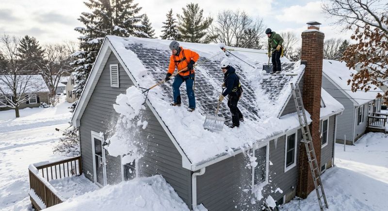 Roof Snow Raking in New York, NY