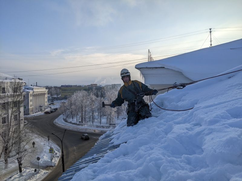 Snow removal from rooftops